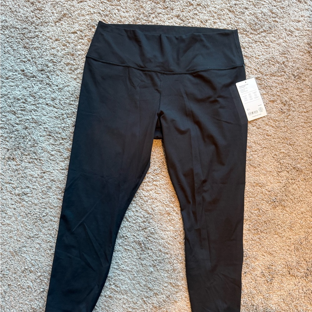 Athleta ribbed Black High-Waisted Leggings